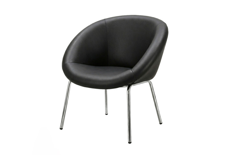 Walter Knoll 369 Loungechair Leder / Schwarz