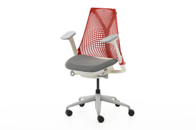 Herman Miller Sayl Bürodrehstuhl Stoff / Grau / Rot
