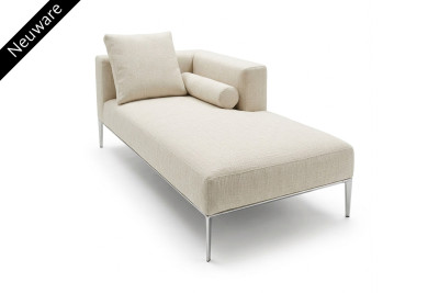 Walter Knoll Jaan Living Recamiere (rechts) Stoff / Cremeweiß