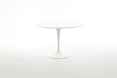 Knoll International Saarinen Tulip Tisch Laminat / Weiß Ø 107 cm