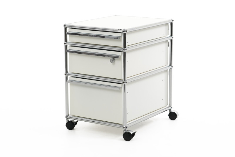 USM Haller Rolcontainer Puur Wit RAL 9010