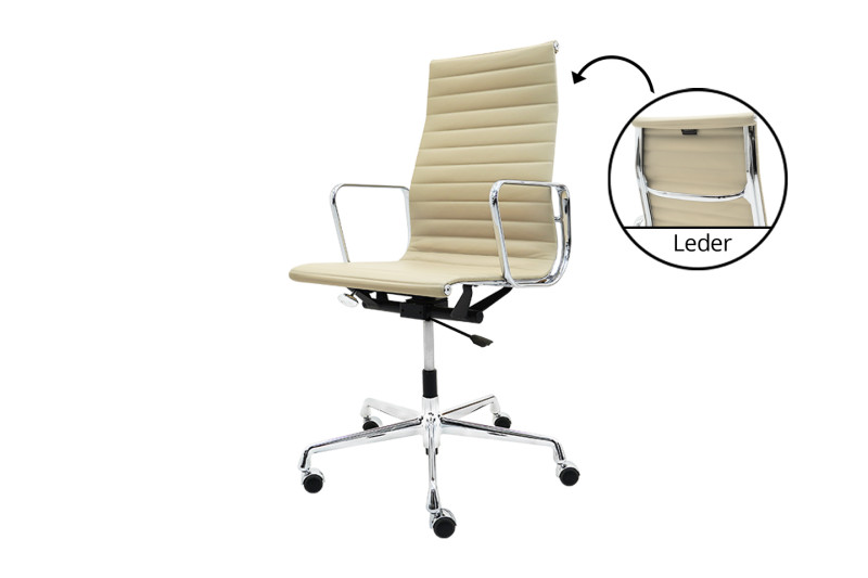 Vitra EA 119 leather / beige