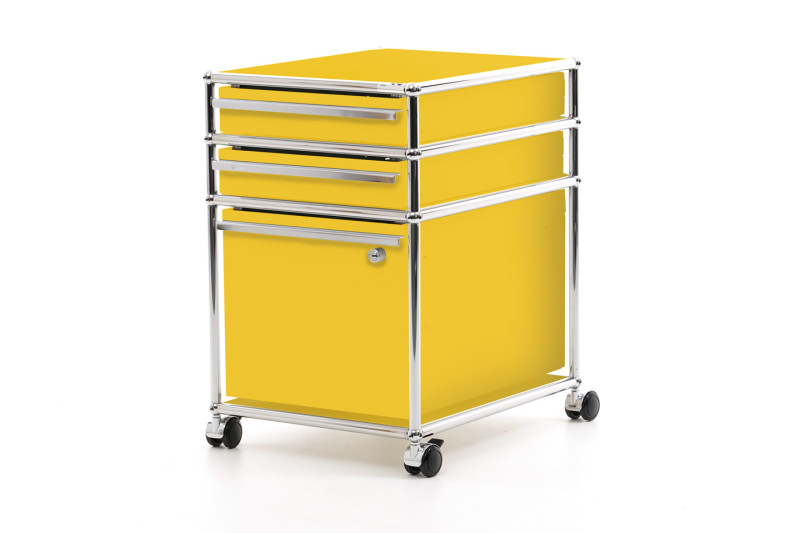 USM Haller Rollcontainer Goldgelb RAL 1004