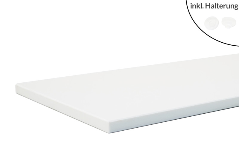 Abdeckplatte Agglo Micro Sivec / Weiß für 35 cm Tiefe