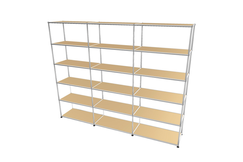 USM Haller Regal / Bücherregal in Breite 225 cm x Tiefe 35 cm