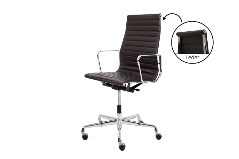 Vitra EA 119 Leder / Dunkelbraun