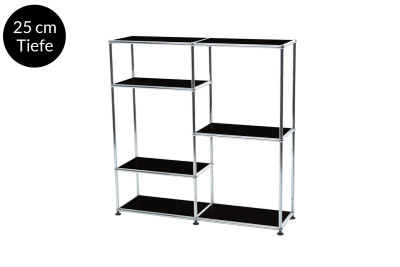 USM Haller Sideboard / Regal Graphitschwarz RAL 9011 *25 cm Tiefe*