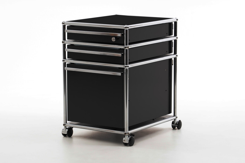 USM Haller Rollcontainer Graphitschwarz RAL 9011