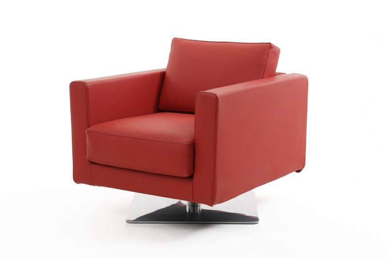 Vitra Park Swivel Armchair Piel / nero