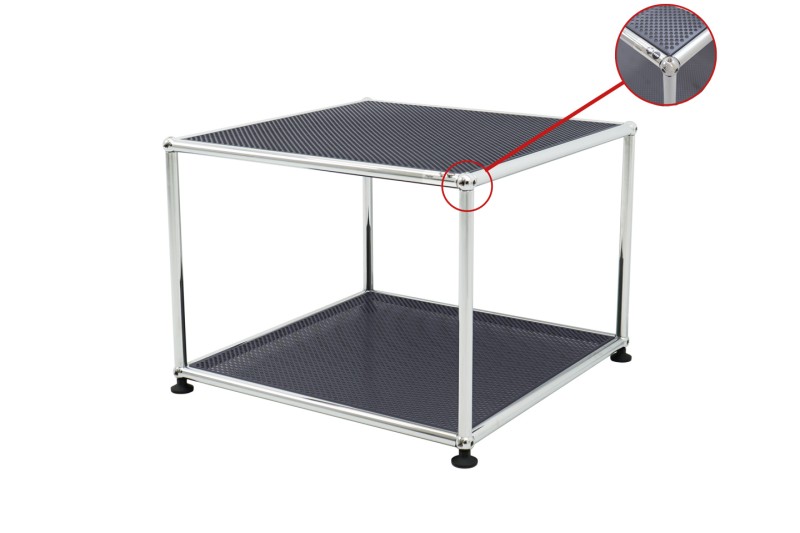 USM Haller Side Table Anthracite Grey RAL 7016 / Perforated 50 x 50 cm