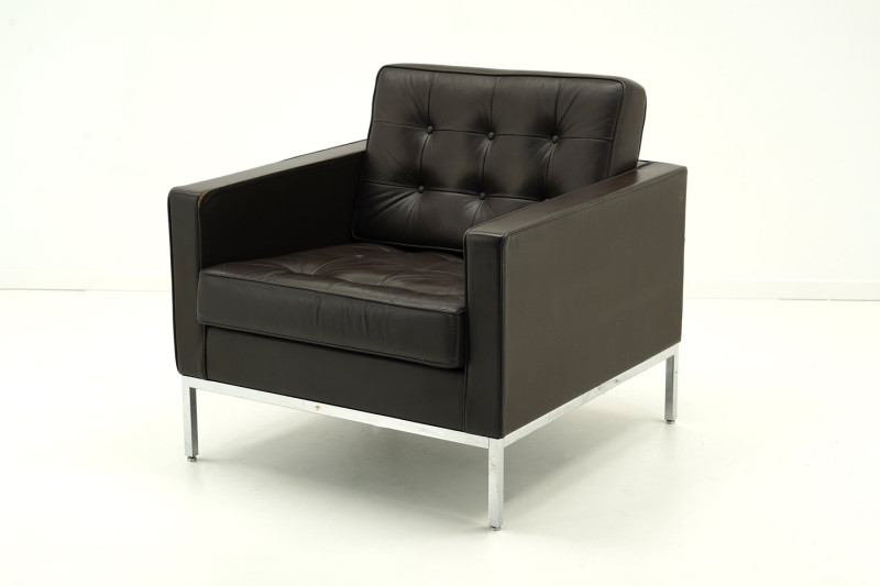 Knoll International Florence Sessel Leder / Dunkelbraun