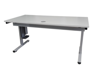 Linak Schreibtisch elektr. höhenverstellbar 160 x 80 cm Kunstharz / grau