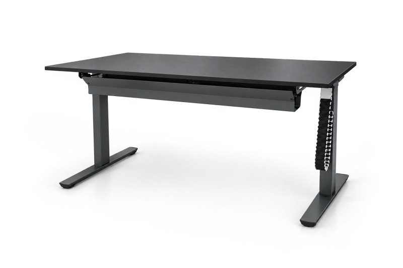 Palmberg CREW T elektr. höhenverstellbar 160 x 80 cm / Schwarz