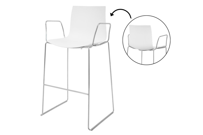 Arper CATIFA 46 Tabouret de Bar Blanc