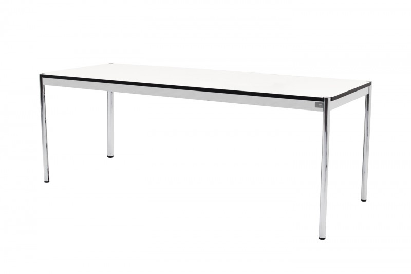 USM Haller Bureau Résine Synthétique / Gris Perle 200 x 75 cm