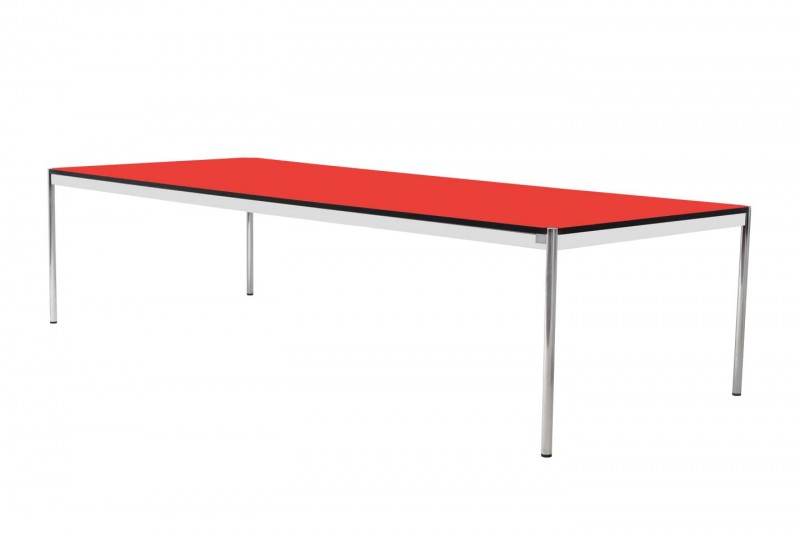 USM Haller Table de Conférence Résine synthétique / Rouge 300 x 125 cm