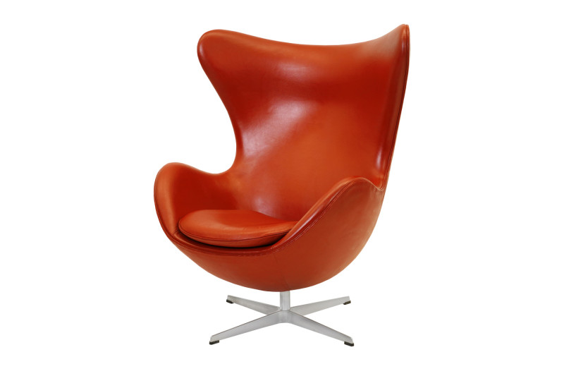 Fritz Hansen Egg Chair Édition Anniversaire Cuir / Marron