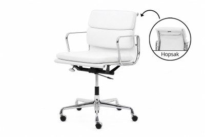 Vitra EA 217 Leder / Cremeweiß