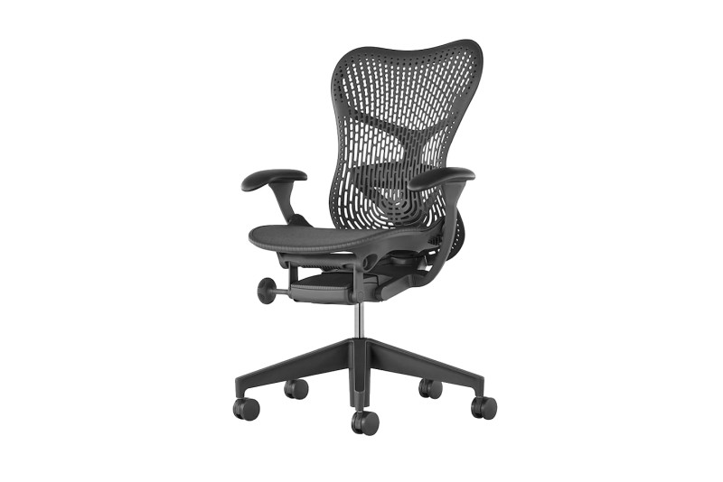 Herman Miller Silla Giratoria de Oficina Aeron remastered Tejido de Malla / Gris