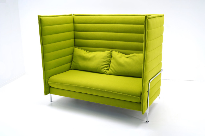 Vitra Alcove Highback Two-Seater Stoff / Grün
