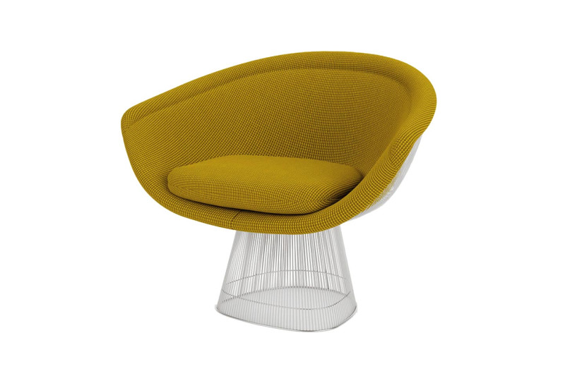 Knoll International Platner Silla Lounge Tela / Verde