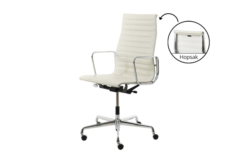 Vitra EA 119 Leder / Weiß / Hellgrau