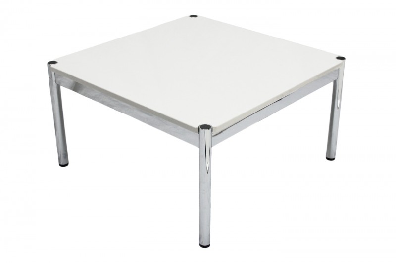 USM Haller Beistelltisch Agglo Micro Sivec / Weiß 75 x 75 cm