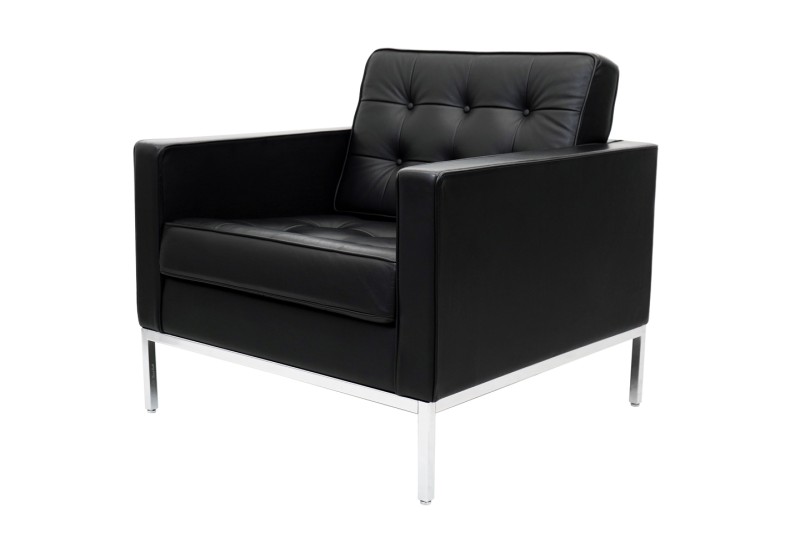 Knoll International Florence Sessel Leder / Schwarz