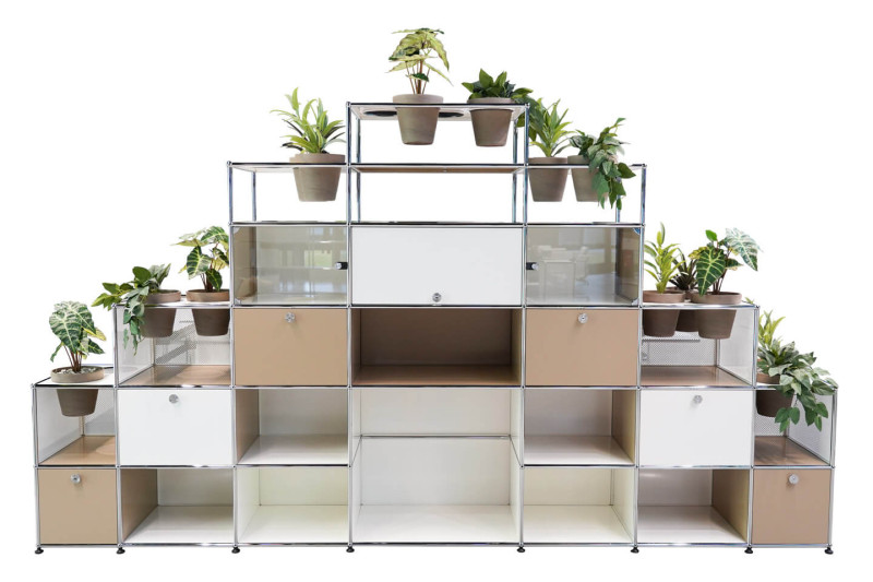 USM Haller woonwand puur wit RAL 9010 / USM beige