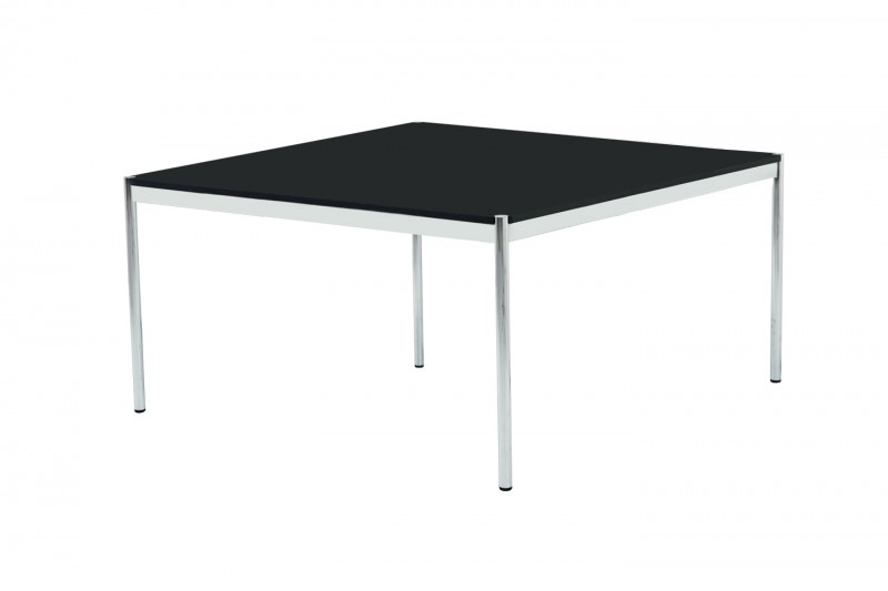 USM Haller Table de Conférence Bois / Noir 150 x 150 cm