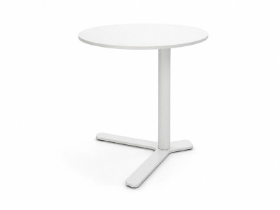 La Palma Beistelltisch YO T80 / Weiß / Ø 50cm *höhenverstellbar*