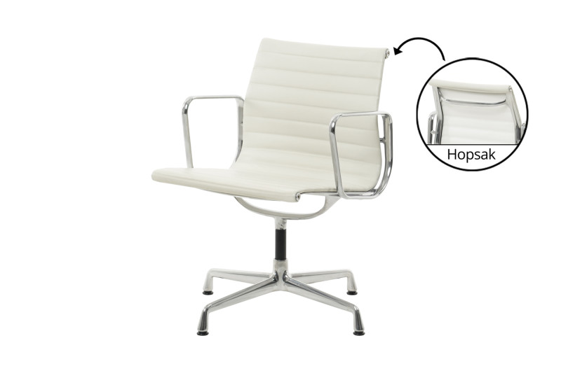 Vitra EA 108 Leder / Weiß *drehbar*