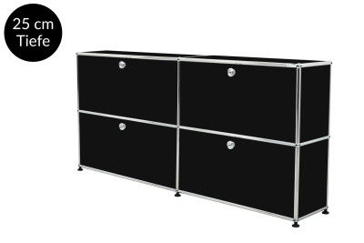 USM Haller Sideboard Graphitschwarz RAL 9011 *25 cm Tiefe*