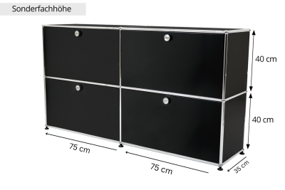 USM Haller Sideboard Graphite Black RAL 9011
