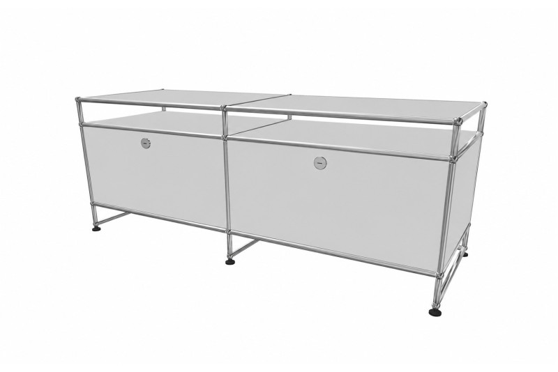 USM Haller TV-Board / Lowboard mit Sockel und Aufsatz Tiefe 50 cm