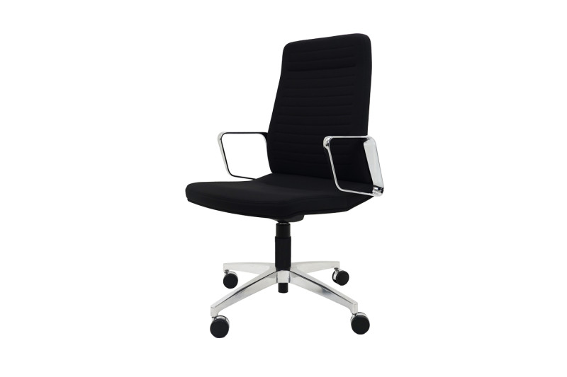Chaise de bureau design tissu / noir