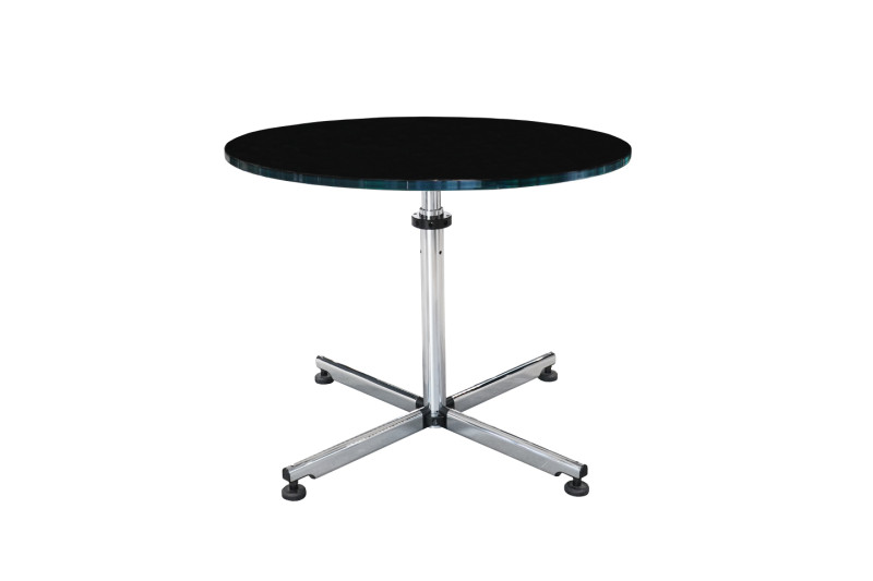 USM Kitos Mesa de Reunión Cristal / Negro Ø 90 cm