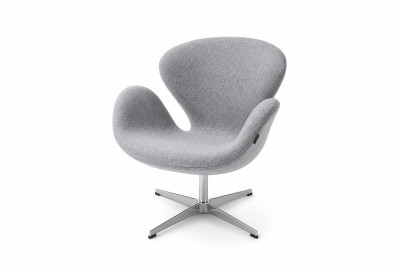 Fritz Hansen Swan Sessel Stoff / Grau