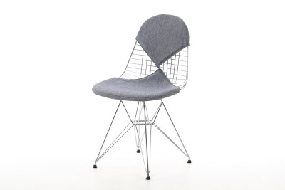 Vitra Eames Wire Chair DKR Hopsak / Dunkelblau / Cremeweiß