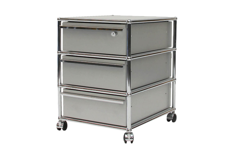 USM Haller Rollcontainer USM Mattsilber