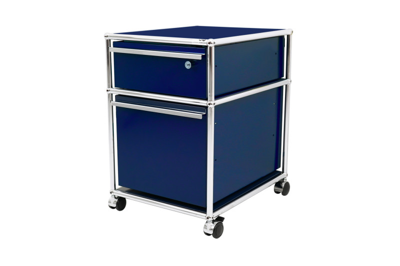 USM Haller Rollcontainer Stahlblau RAL 5011