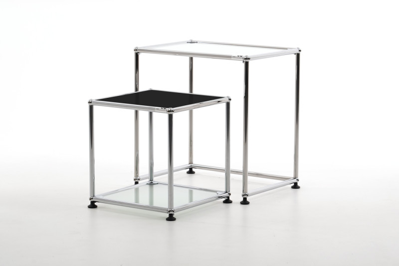 USM Haller Bijzettafel Grafietzwart RAL 9011 75 x 50 cm