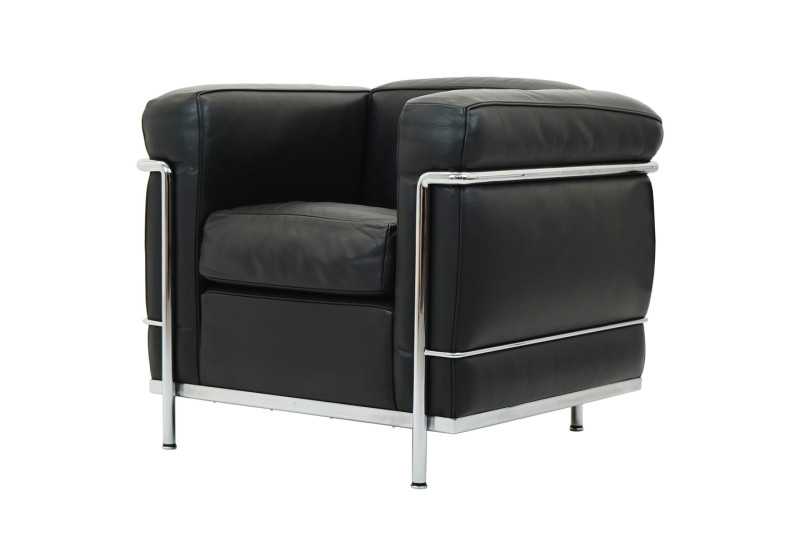 Cassina LC2 Le Corbusier Sessel Leder / Grau / Anthrazit