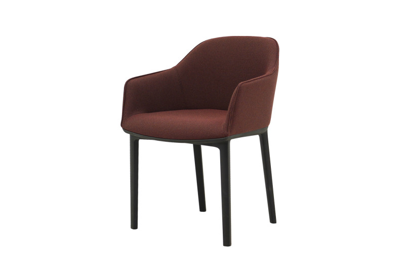 Vitra Softshell Chair Stoff / Braun / Rot