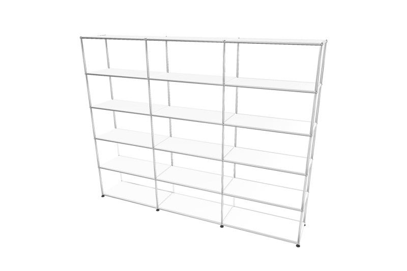 USM Haller Regal / Bücherregal in Breite 225 cm x Tiefe 35 cm