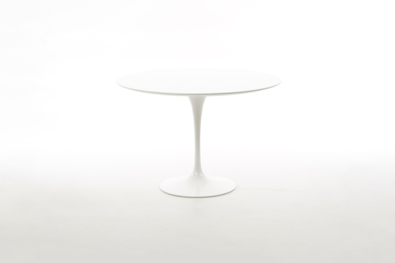 Knoll International Saarinen Tulip Tisch Laminat / Weiß Ø 107 cm