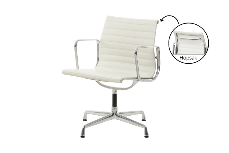 Vitra EA 108 Leder / Weiß *drehbar*