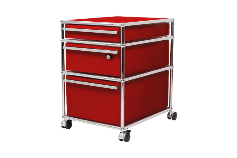 USM Haller Rollcontainer USM Rubinrot