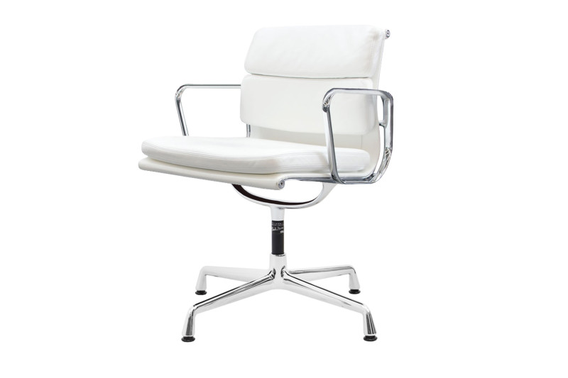 Vitra EA 208 Leder / Weiß / Creme