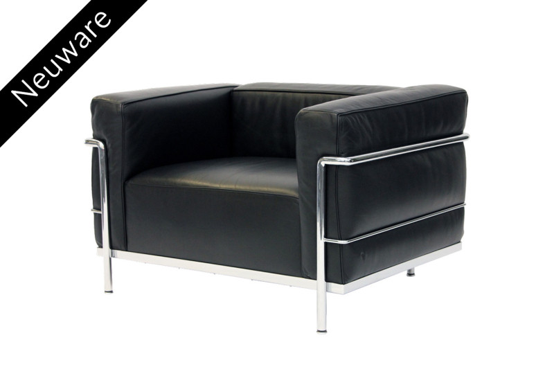 Cassina LC3 Le Corbusier Leunstoel Leder / Zwart
